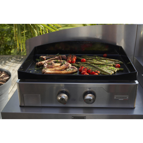 Pack Plancha Allure Duo 600 gaz + desserte + capot + housse - Le Marquier