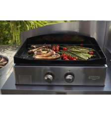 Pack Plancha Allure Duo 600 gaz + desserte + capot + housse - Le Marquier