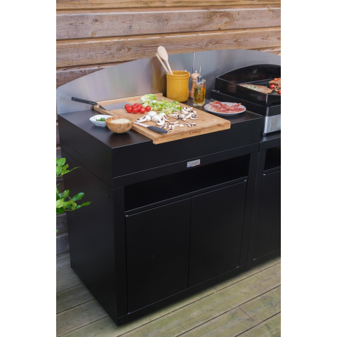 Pack Plancha Allure Duo 600 gaz + desserte + capot + housse - Le Marquier