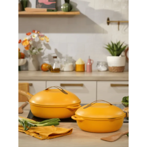 Poêle "La Fabuleuse" 8 en 1 couleur Mangue 24cm - Cookut