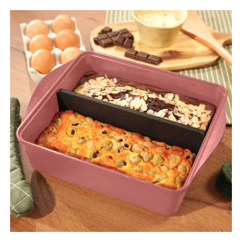 L'Incroyable plat à four ajustable rose 30x24cm - COOKUT