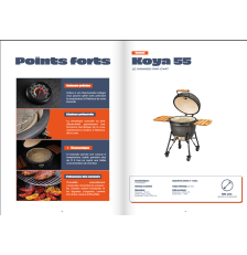 Tablettes bois pour kamado "Koya", plans de travail latéraux - Oyat