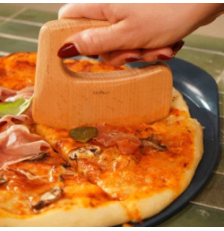 Le Formidable plat à pizza jaune avec couteau - Cookut