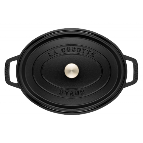 Cocotte ovale en fonte 29cm noir mat Staub